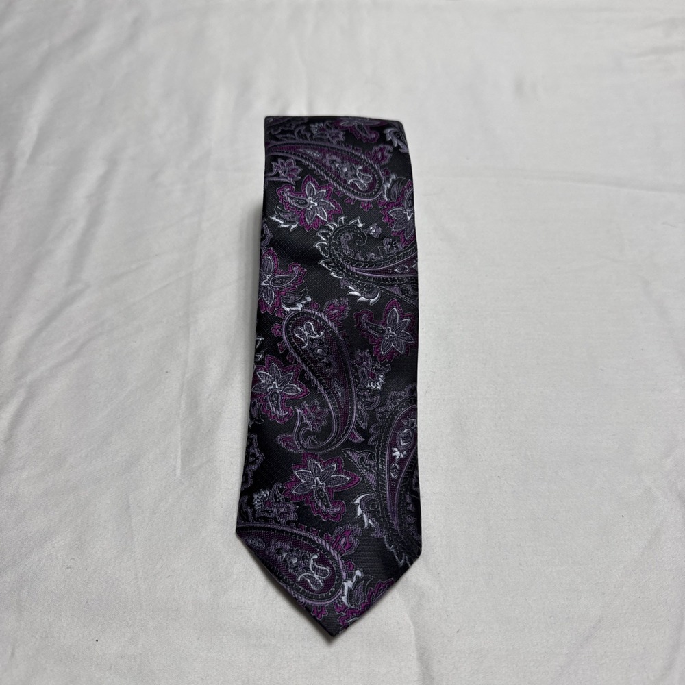 Bespoke Men's Tie Purple Paisley